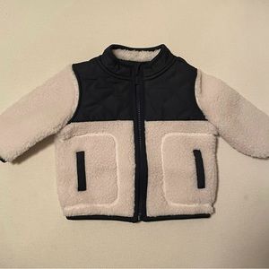 Unisex Cozy Sherpa Hybrid Zip Jacket for Baby
